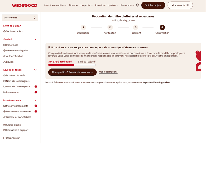 validation versement